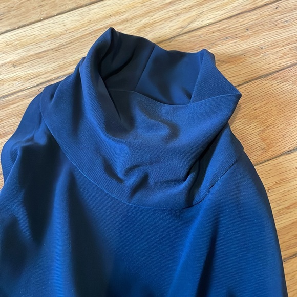 Norma Kamali Halter Turtle Side Slit Gown in Pewter - Picture 10 of 11